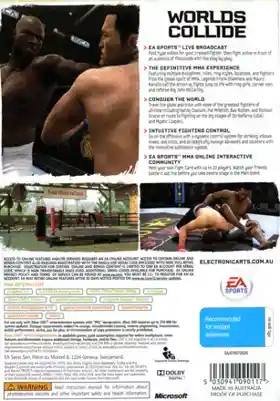 EA Sports MMA (USA) box cover back